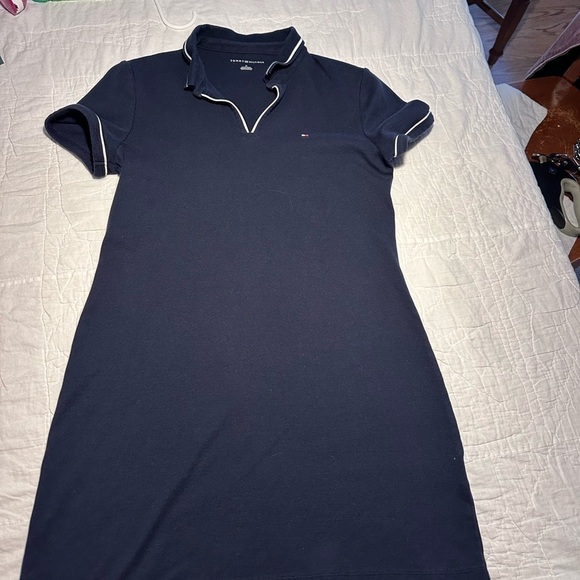 Tommy Hilfiger Regular Fit Stretch Cotton Polo Dress navy medium - Picture 4 of 12